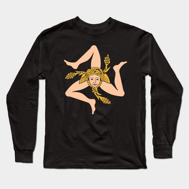 Sicily Long Sleeve T-Shirt by Wickedcartoons